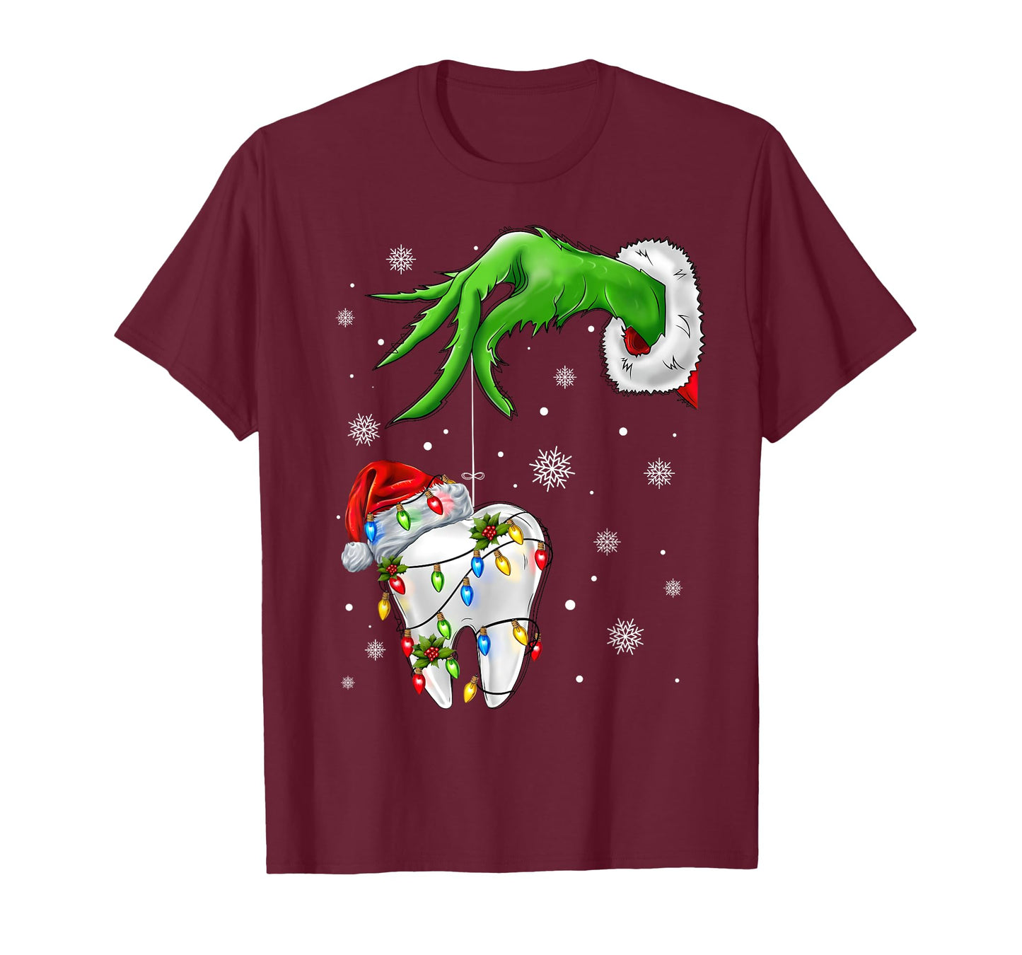 Tooth Dentist Dental Assistant Teeth Xmas Christmas Pajamas T-Shirt