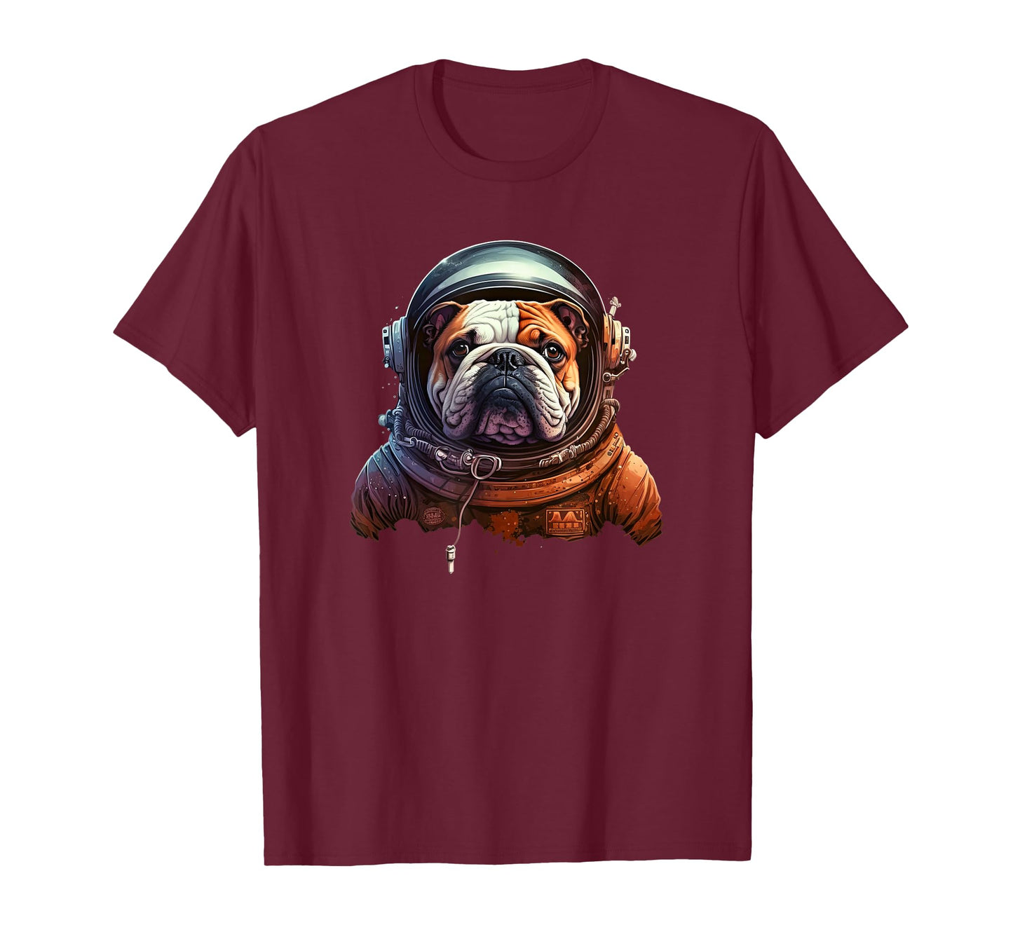Funny Bulldog Dog Astronaut In the Space T-Shirt
