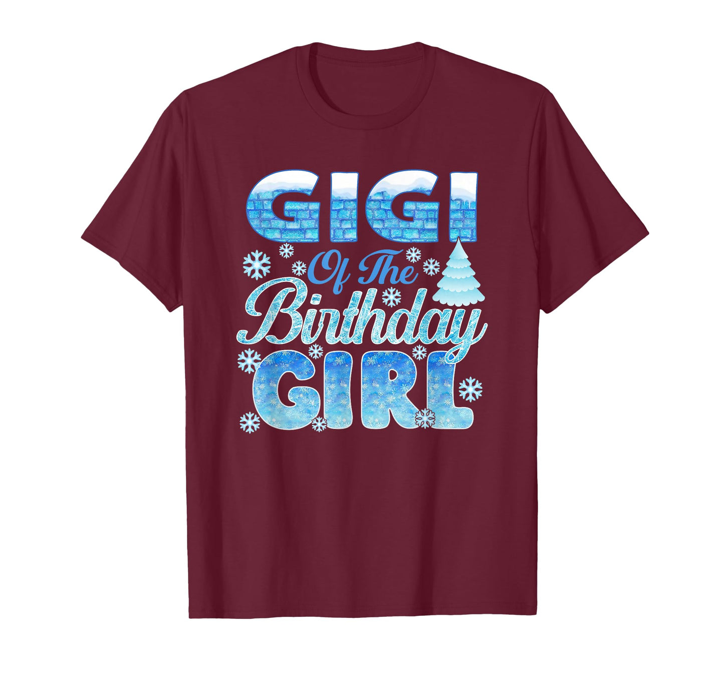 Gigi of The Birthday Girl Snowflakes Themed Matching T-Shirt
