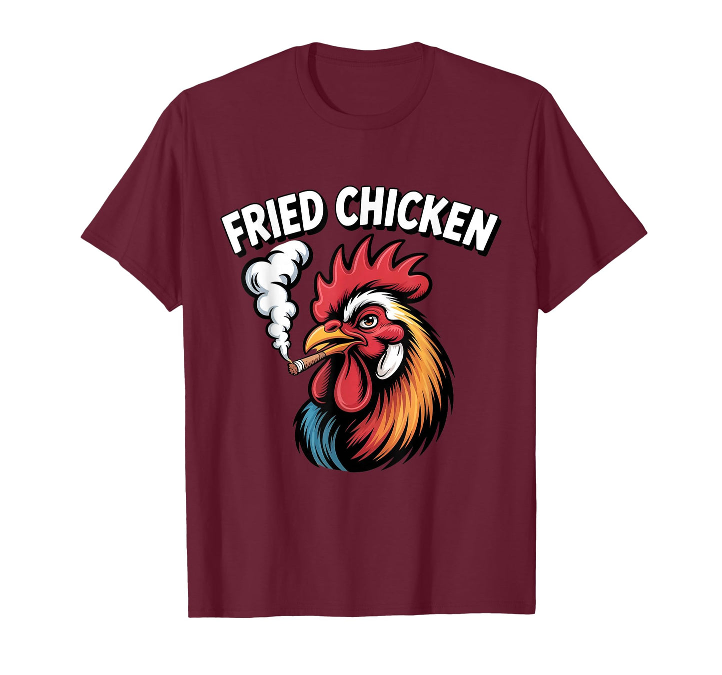 Fried Chicken 420 Weed Meme Stoner Smoking Cannabis T-Shirt