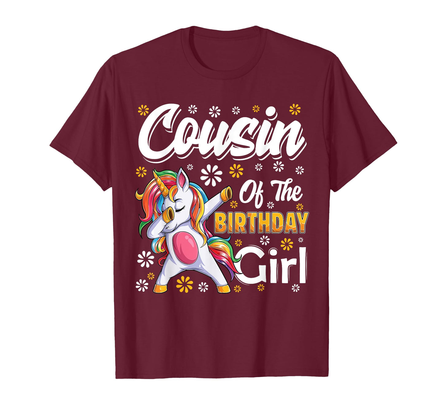 awesome dabbing unicorn birthday Cousin Family Matching T-Shirt