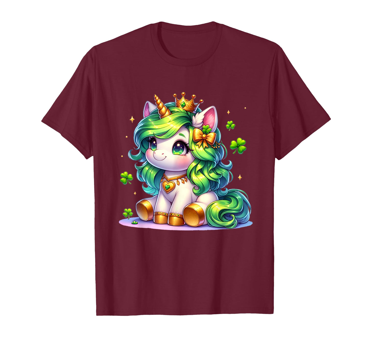 Unicorn St Patricks Day Girls Kids Shamrock Cute Unicorn T-Shirt