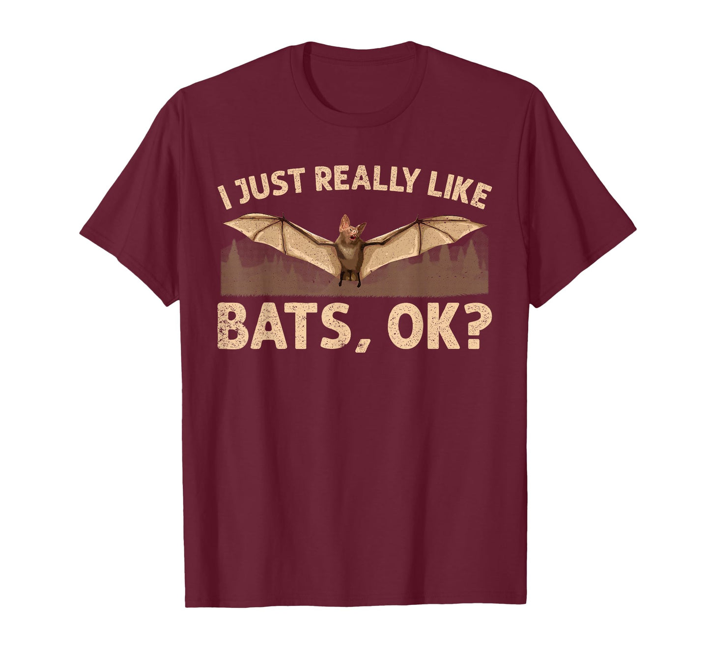 Cute Bat Design For Men Women Nocturnal Animal Bat Lovers T-Shirt