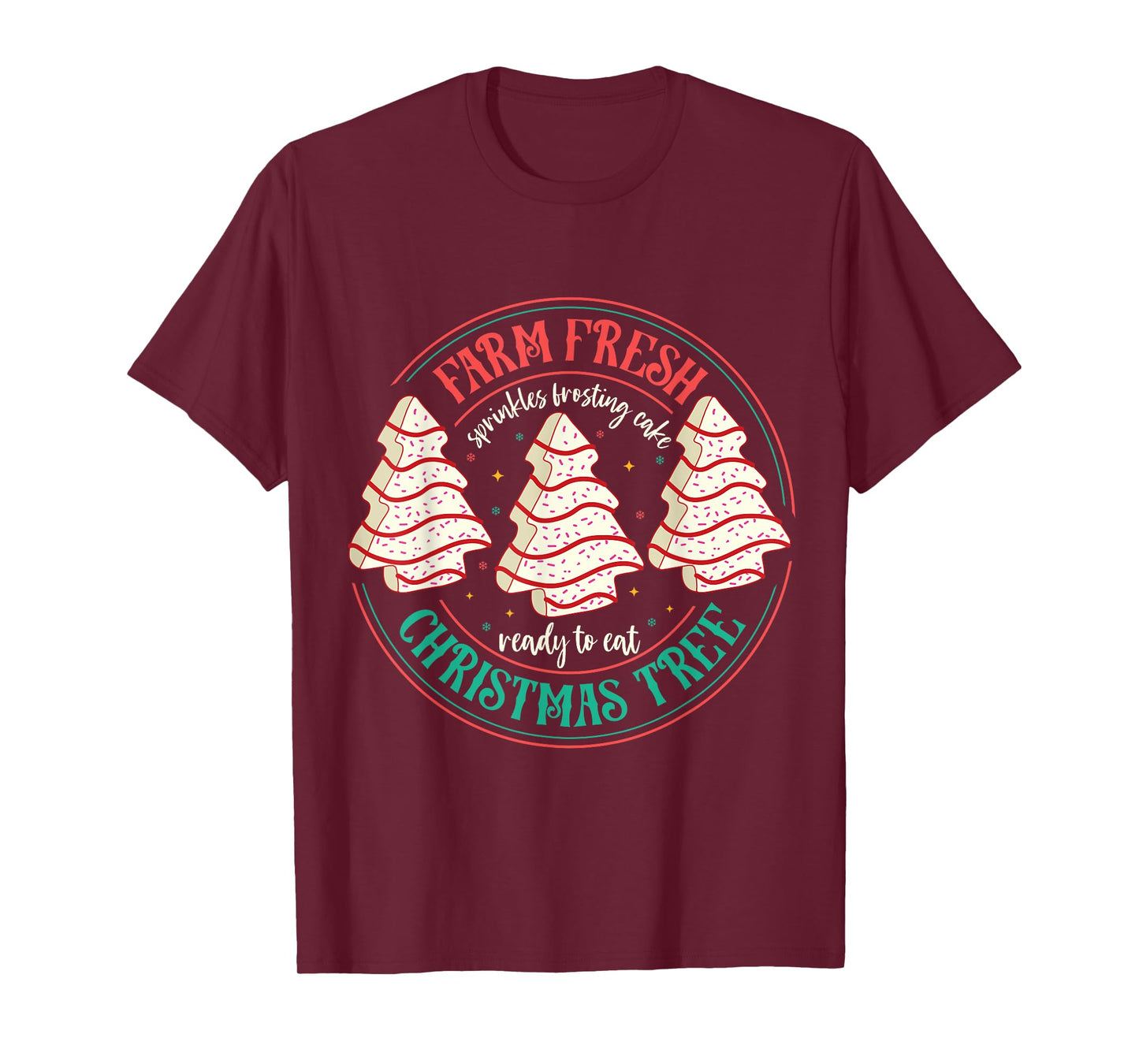 Farm Fresh Christmas Tree Cakes Unisex-Kids Black Christmas Tree Holiday T-Shirt