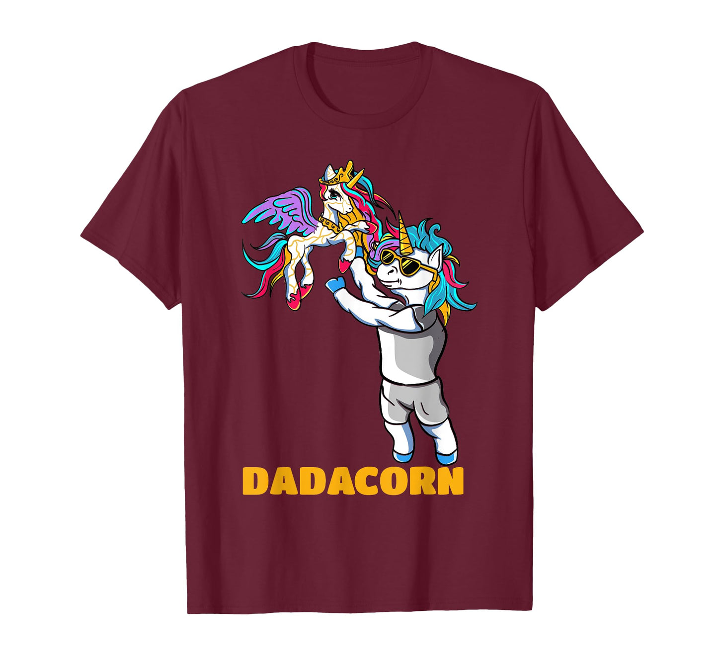Dadacorn Unicorn Dad for a Family Daddy Fathers Day T-Shirt