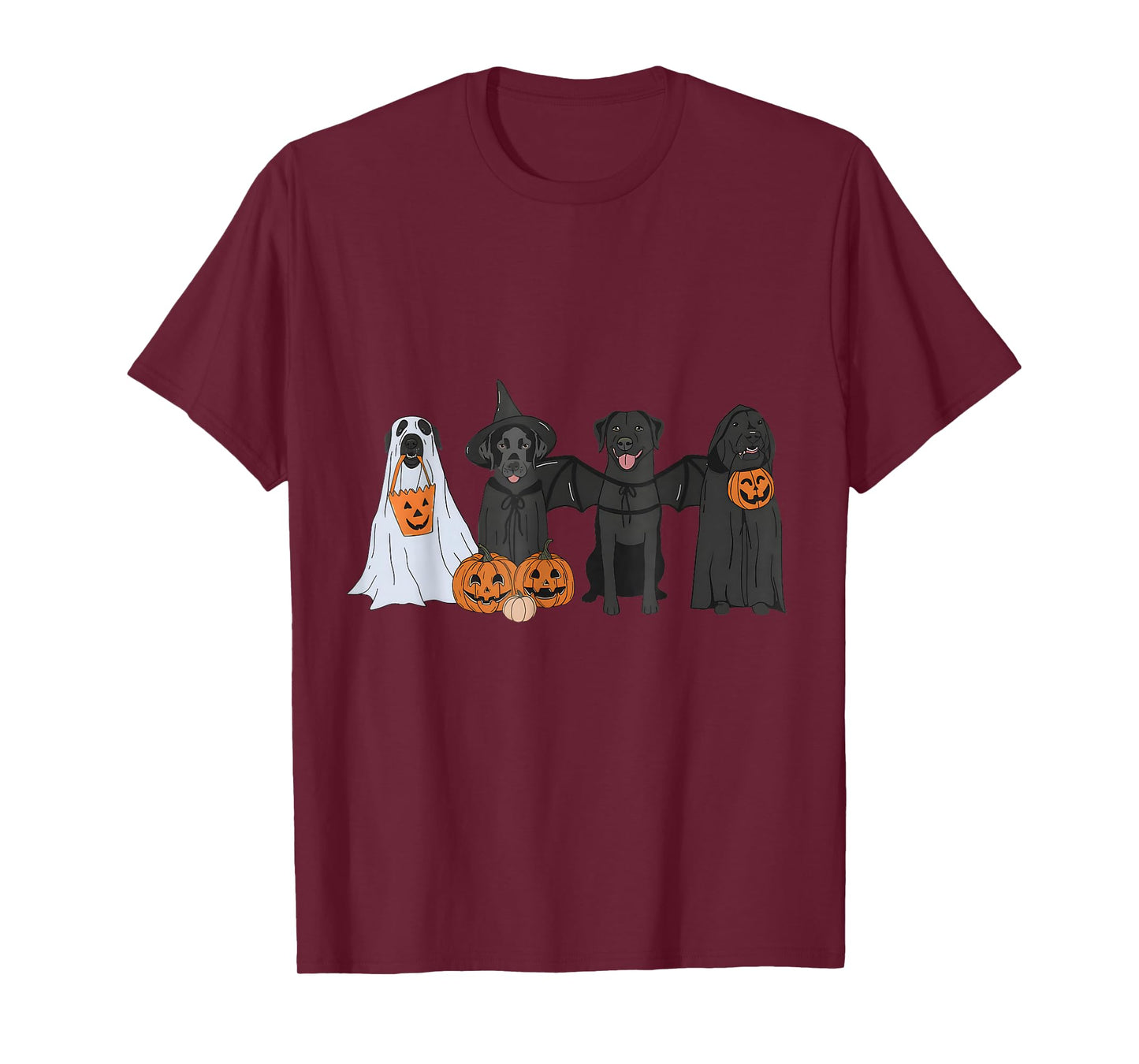 Black Labrador Halloween Ghost pumpkin T-Shirt