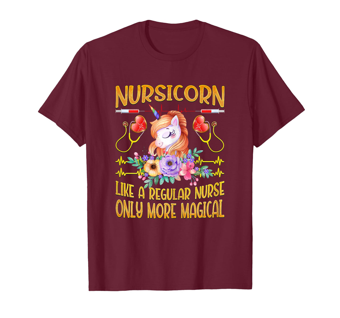 Nursing Shirts For Nurses Funny, Nurse Unicorn Nursicorn T-Shirt