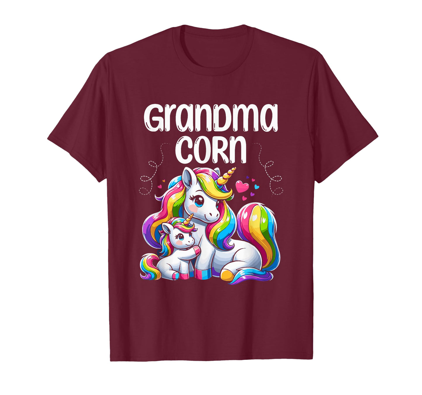 Grandma Corn Unicorn Mythical Creature Unicorns Grandmother T-Shirt
