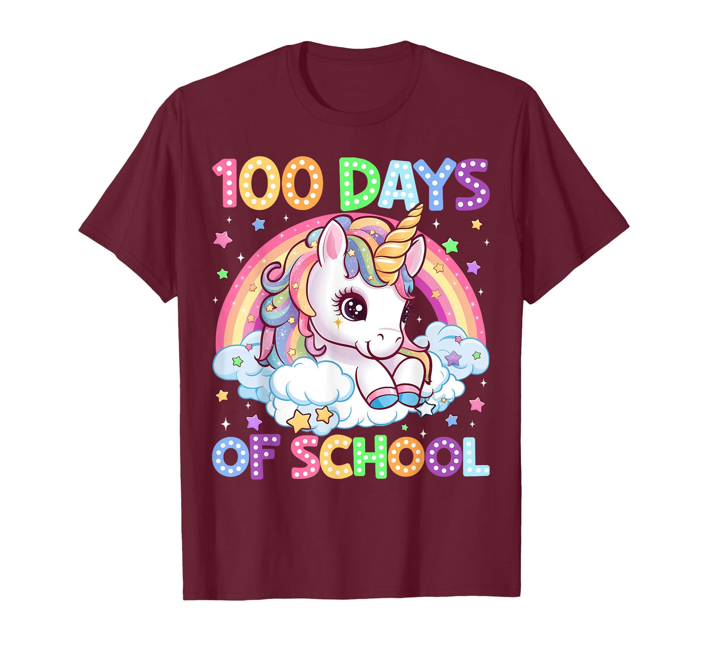 100 Days Of School Unicorn 100th Day Of School Teacher Kids T-Shirt