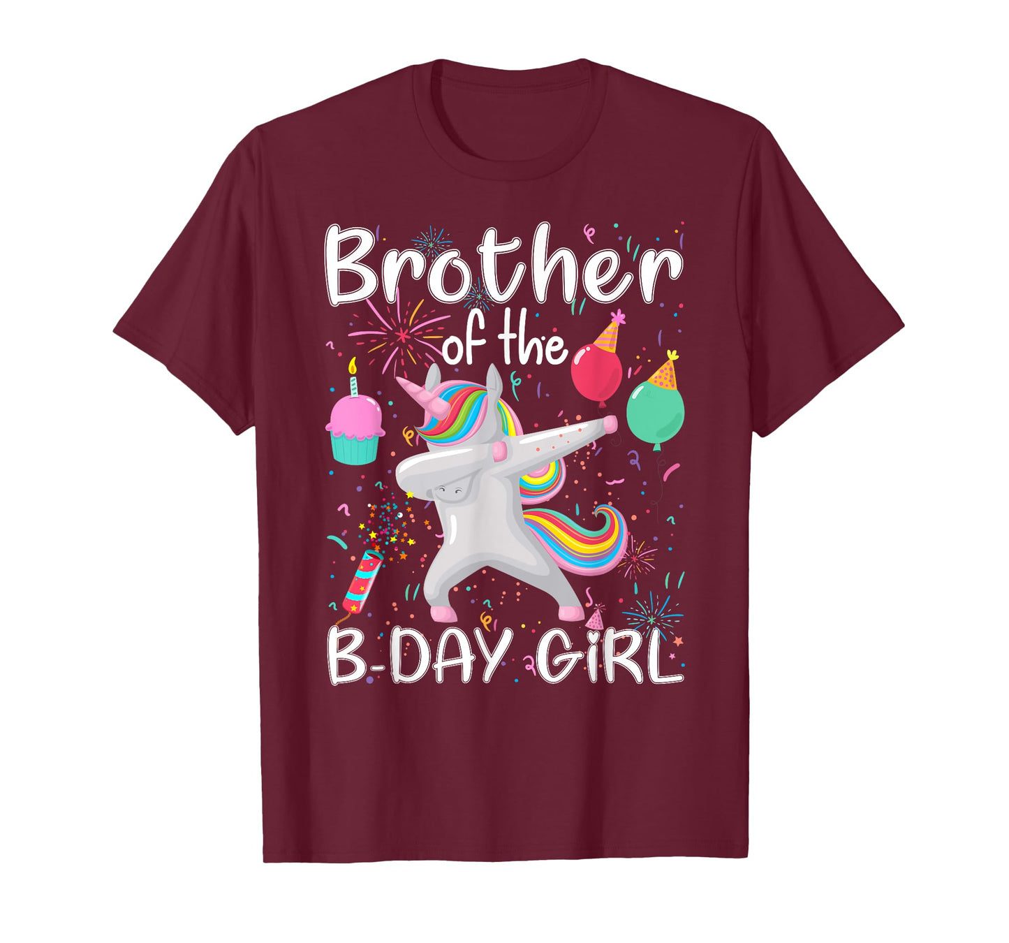Brother of The Birthday Girl Unicorn Dabbing Party T-Shirt