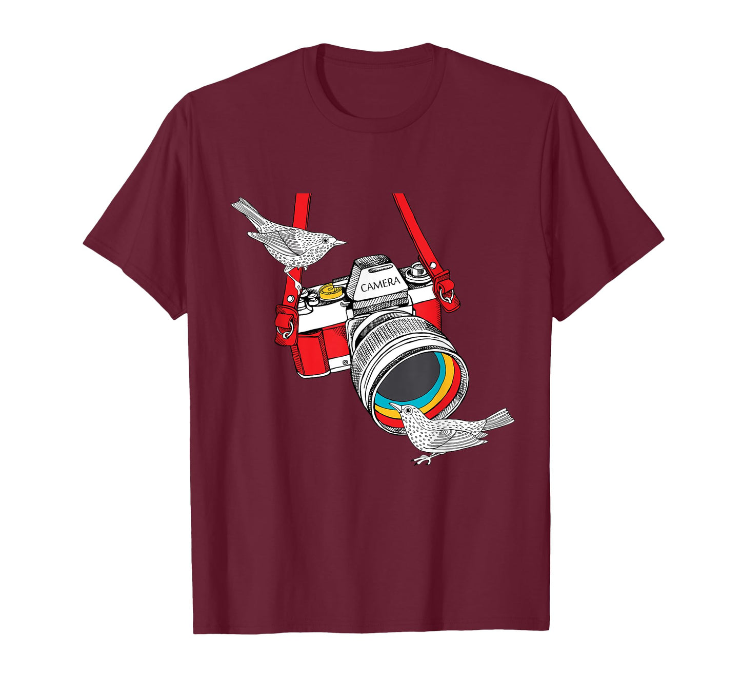 Birdology a Bird on a Vintage Camera for Bird Photographer T-Shirt