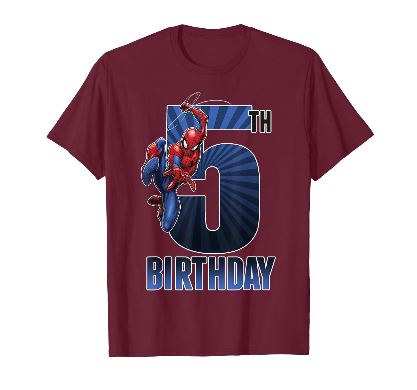 Marvel Spider-Man Swinging 5th Birthday Graphic T-Shirt