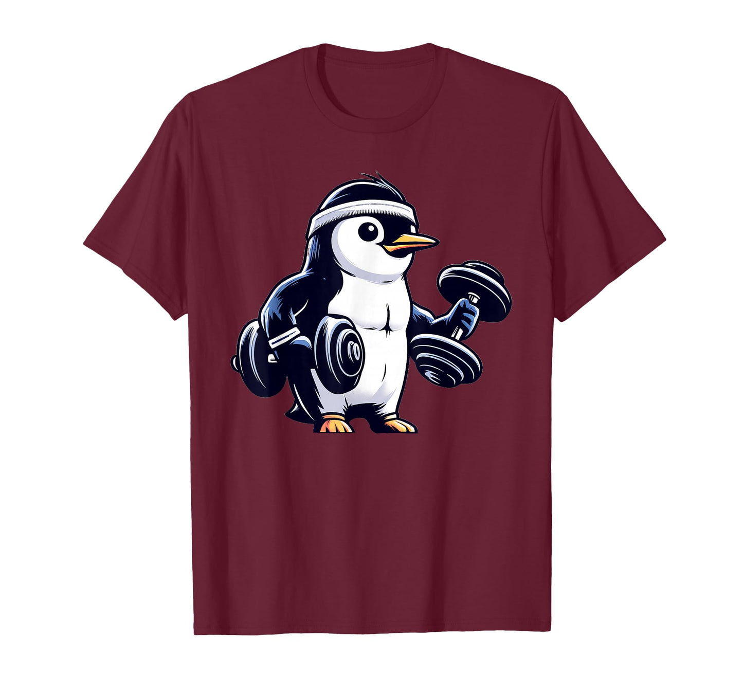 Penguin Powerlifting Weightlifting Gym Workout T-Shirt