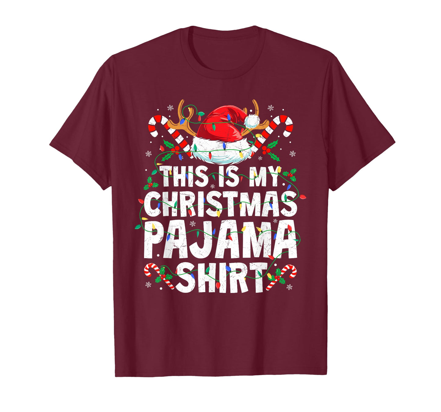Christmas for Men Women This is My Christmas Pajama Shirt T-Shirt