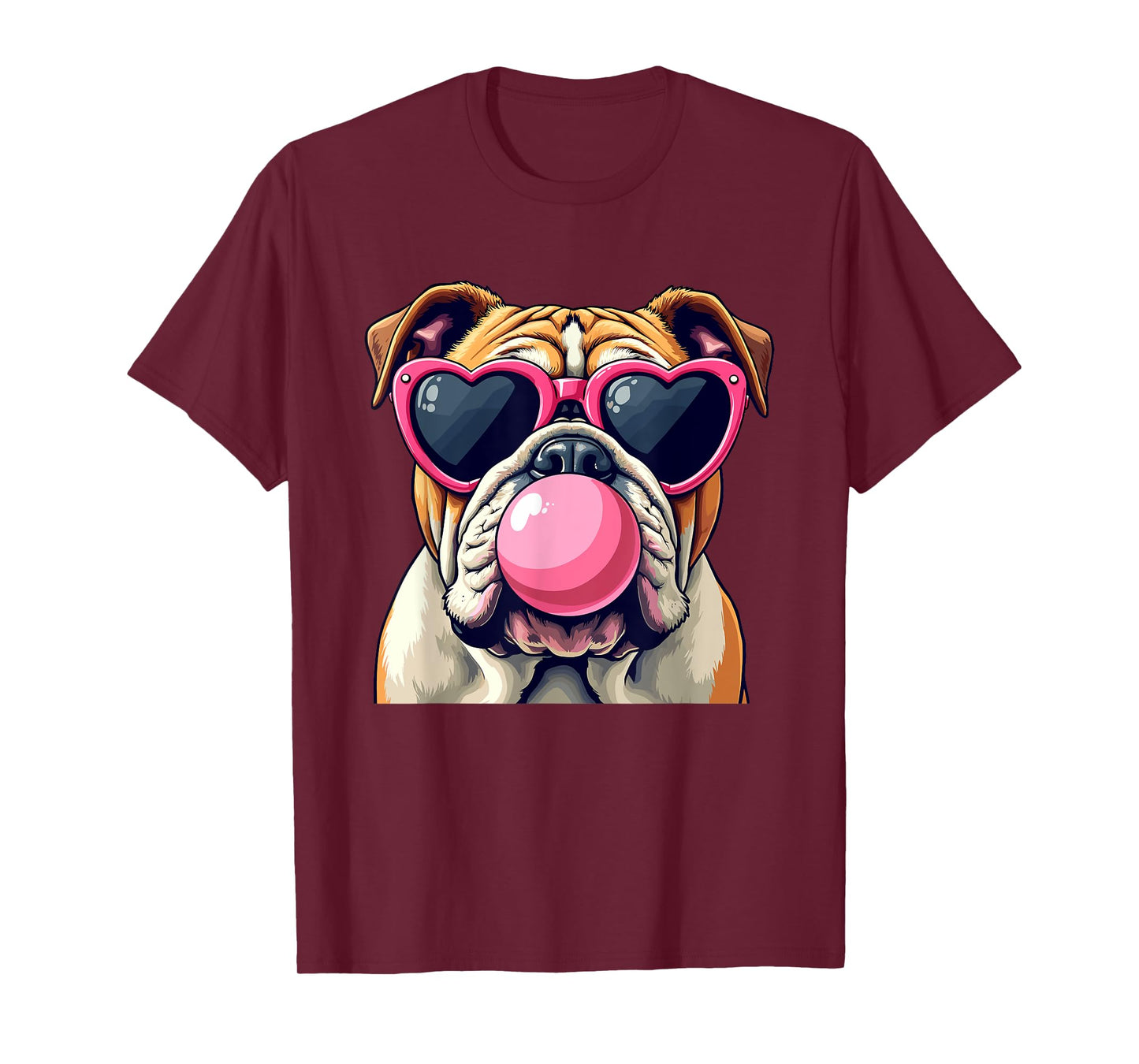 Bulldogs Preppy Mascot Bulldogs Blowing Bubble Girly Mama T-Shirt