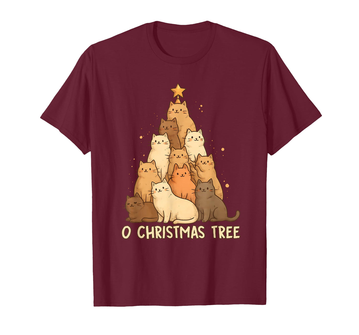 Merry Catmas Funny Christmas Tree, Cats Xmas Meow Christmas T-Shirt