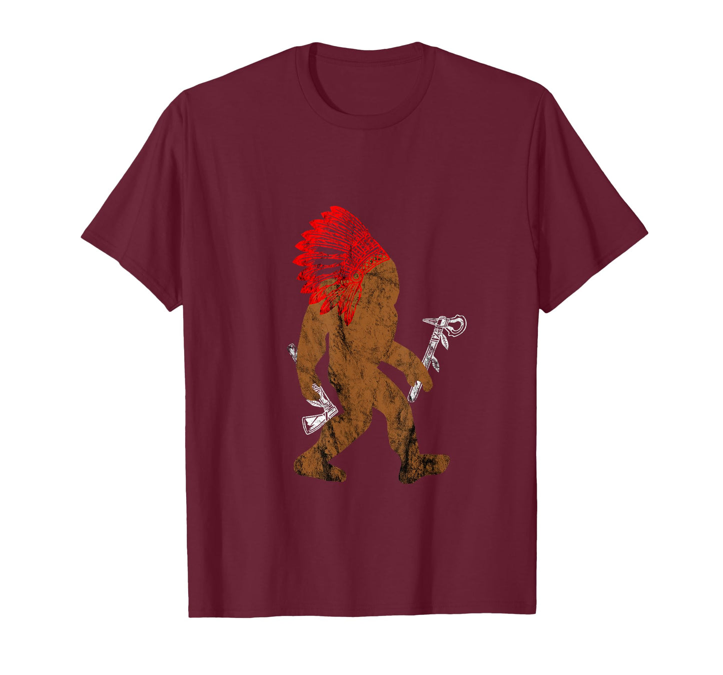 Indian Bigfoot Chief Sasquatch Western Carnival Costume T-Shirt
