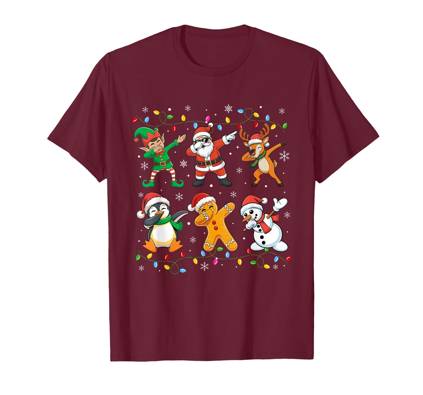 Dabbing Santa Elf Friends Christmas Boys Girls Men Xmas T-Shirt