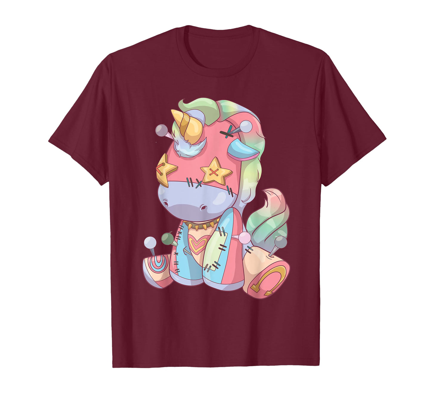 Pastel Goth Anime Kawaii Unicorn, Creepy Cute Voodoo Doll T-Shirt