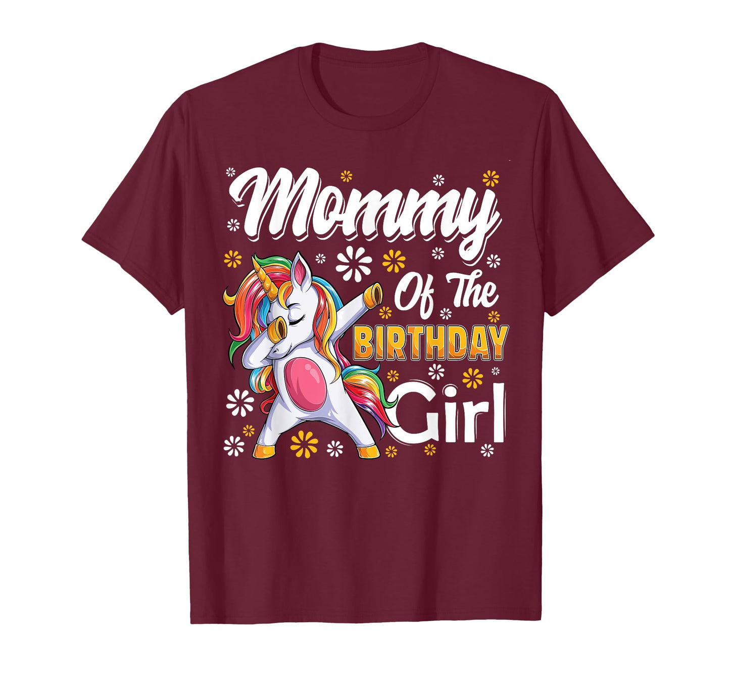 awesome dabbing unicorn birthday Mommy Family Matching T-Shirt