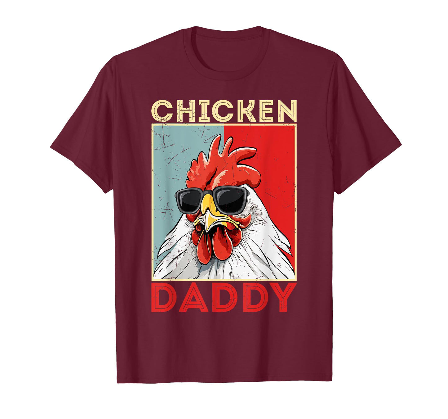 Chicken Daddy Rooster Farmer Funny Father's Day For Men Dad T-Shirt