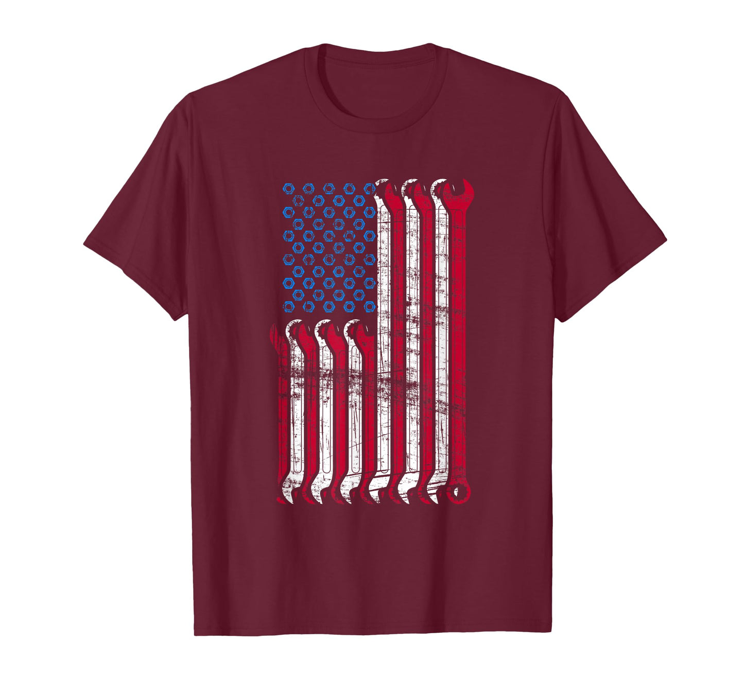 American Flag Mechanic Combination Wrenches T-Shirt Gift T-Shirt for Women Girls Kids Men