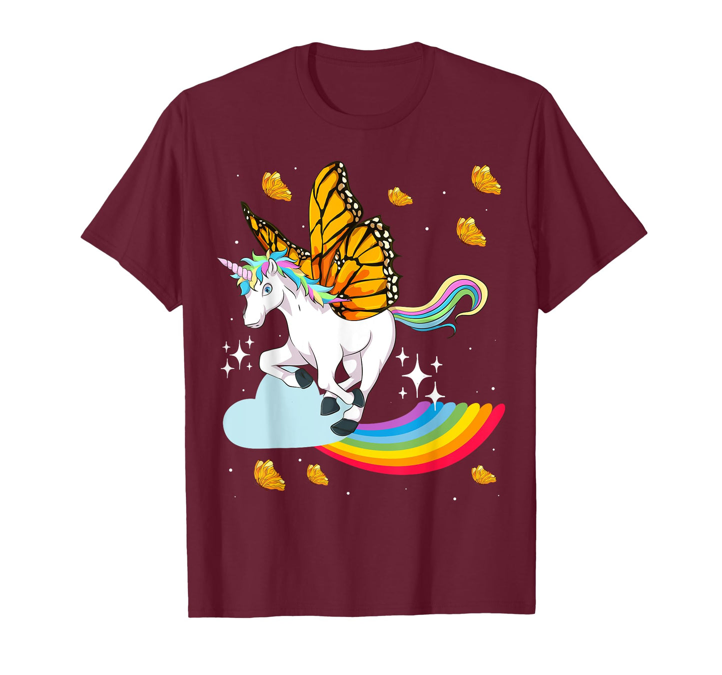 Fantasy Butterfly Animal Rainbow Magical Creature Unicorn T-Shirt
