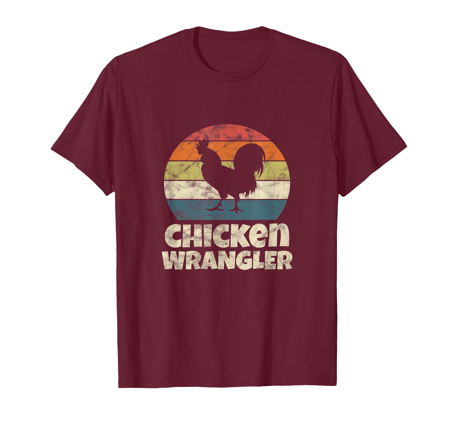Chicken Wrangler Farmer Rooster Farming Vintage T-Shirt