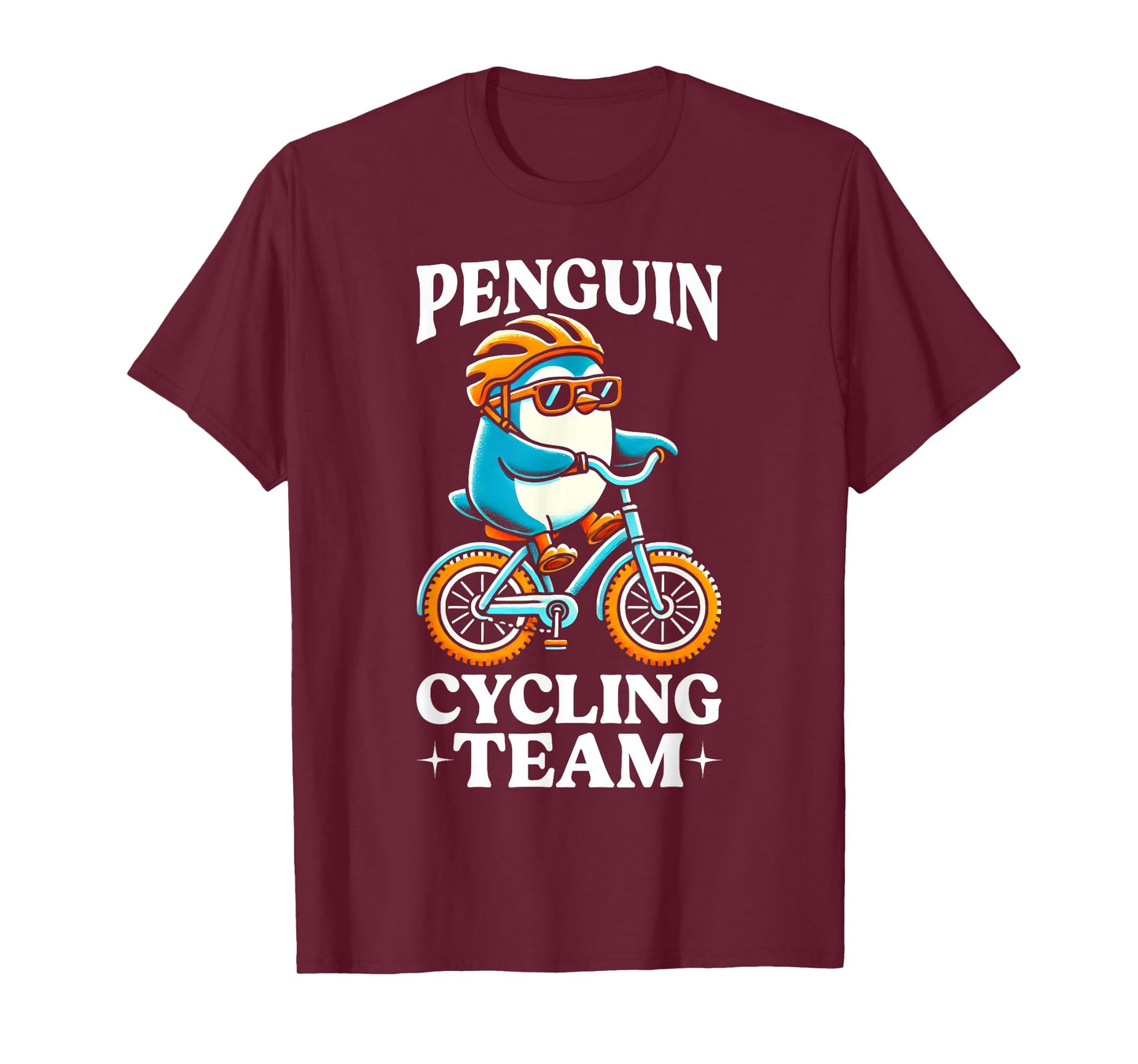 Penguin Cycling Team Riding Bicycle T-Shirt