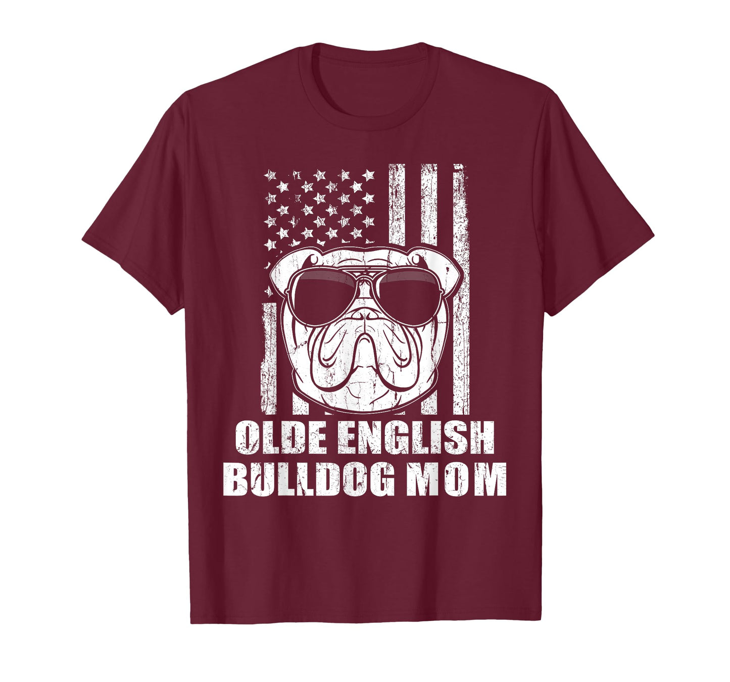 Olde English Bulldog Mom Cool Vintage Retro Proud American T-Shirt for Men Women Girls Kids