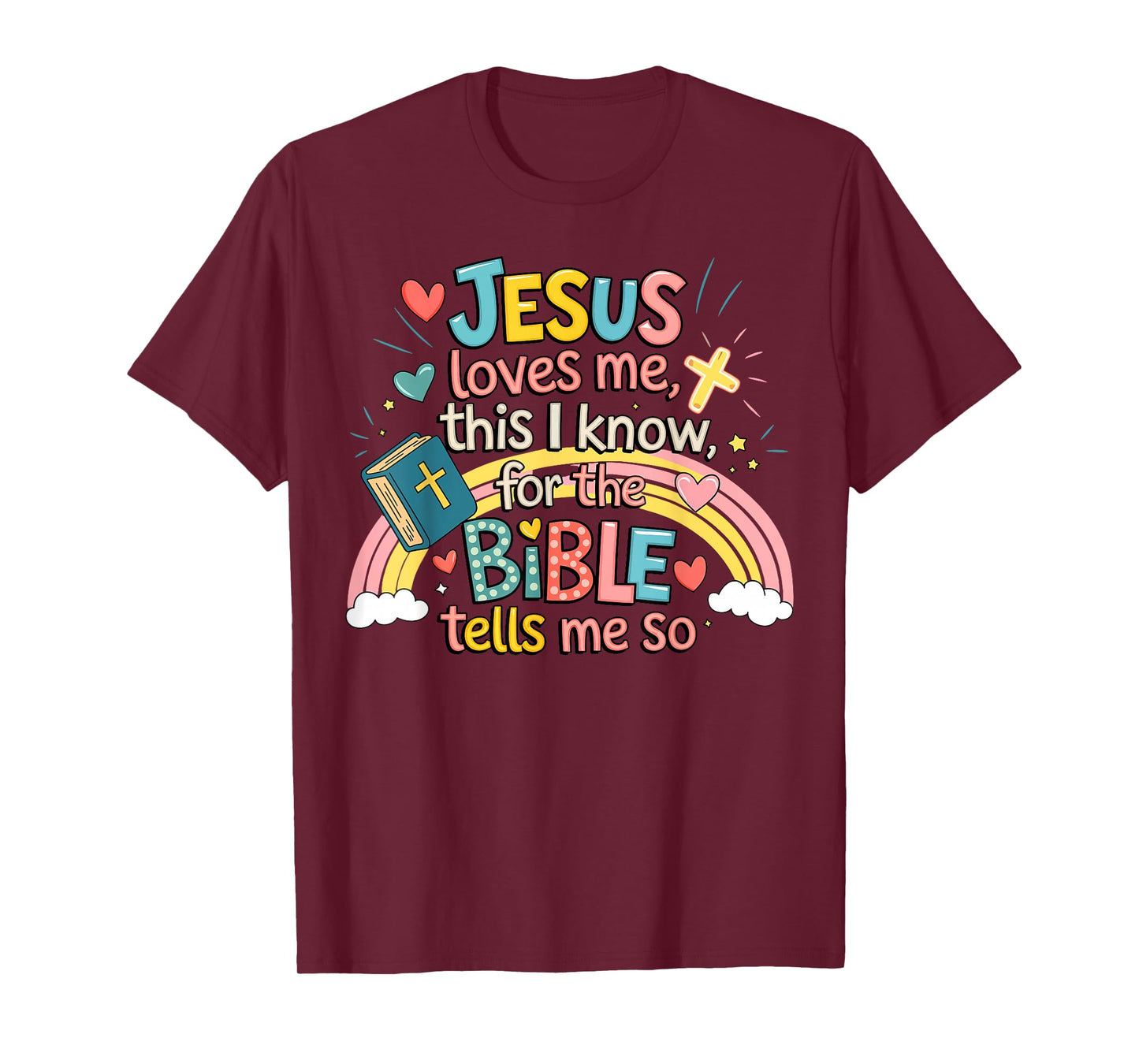 Jesus Loves Me This I Know Boys Kids Toddler Jesus Christian T-Shirt