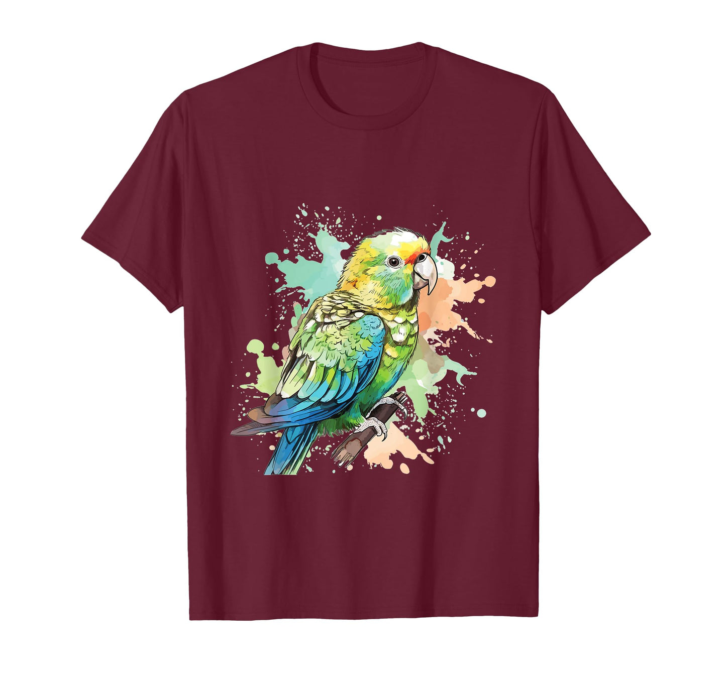 Cute Budgie Watercolor Art T-Shirt