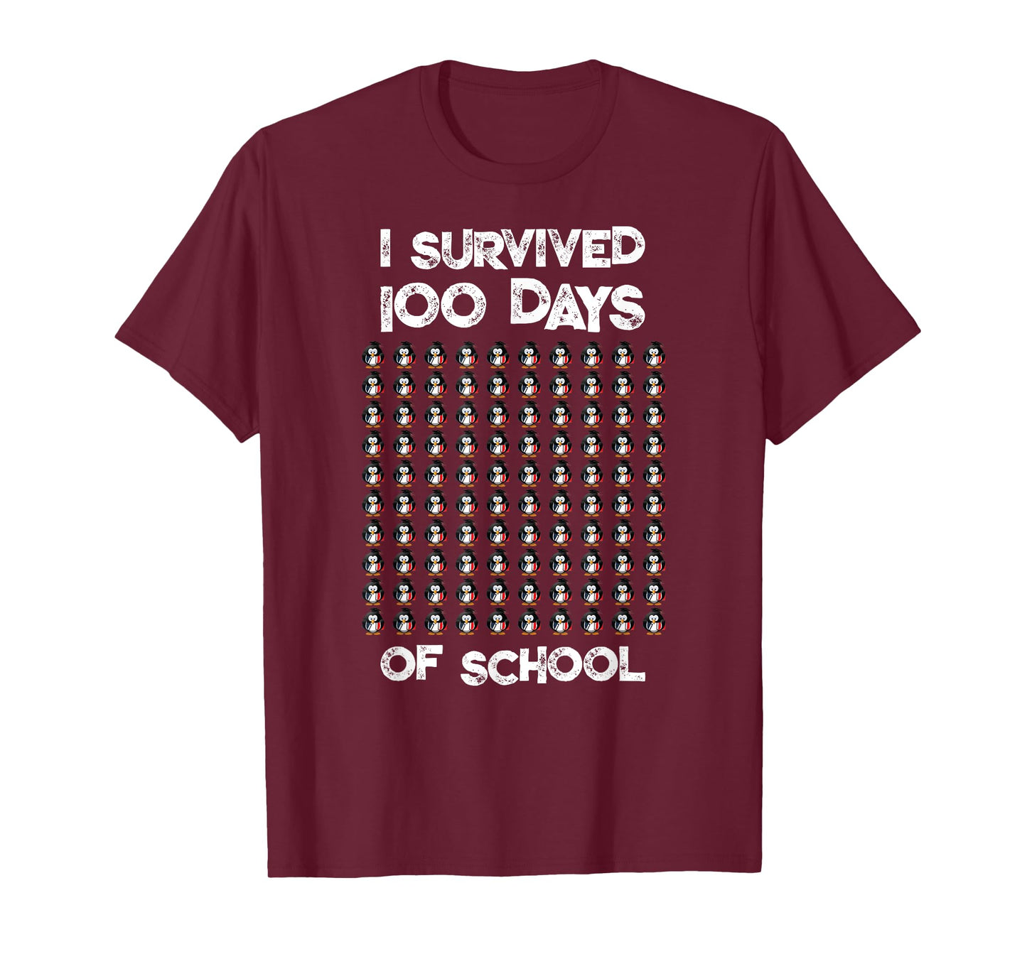 First 100 Days Of School 100 Penguins design T-Shirt