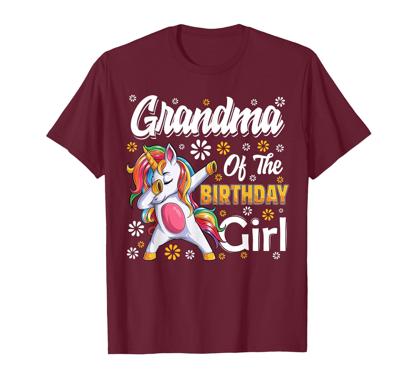 awesome dabbing unicorn birthday Grandma Family Matching T-Shirt