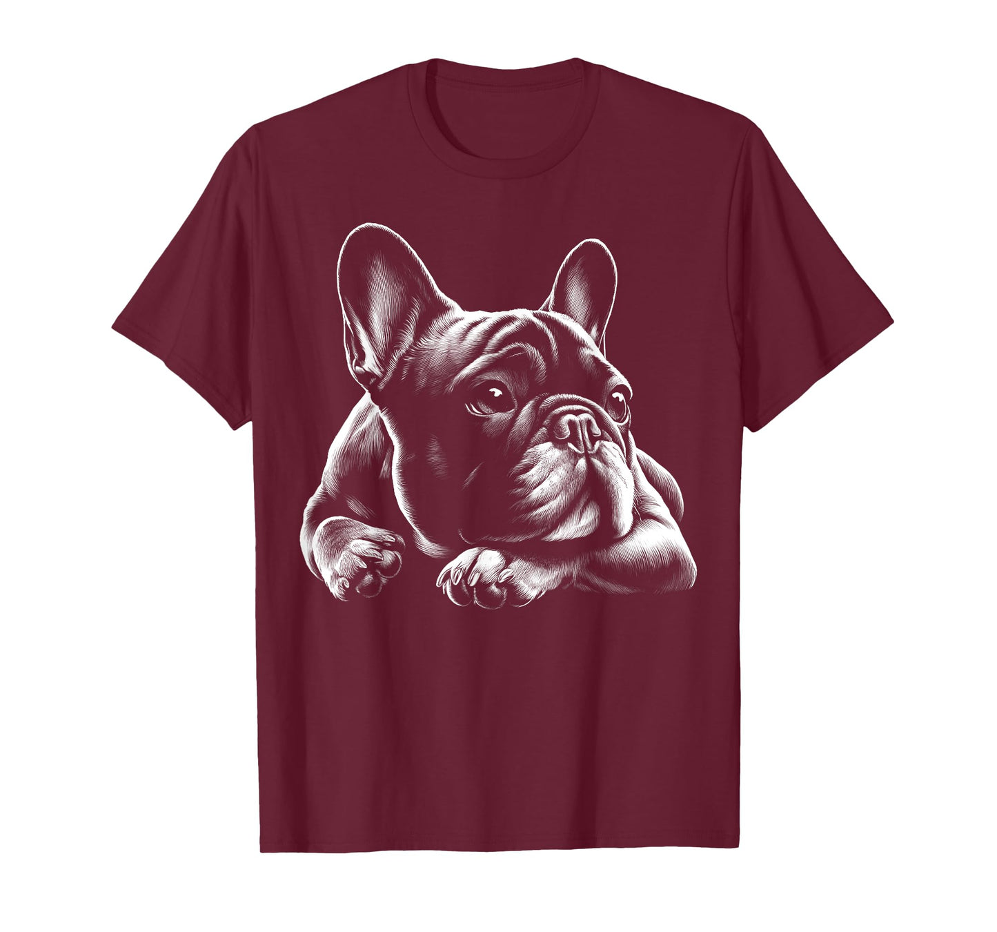 Sweet Dreamy French Bulldog in Lying Pose T-Shirt for Men Women Kids