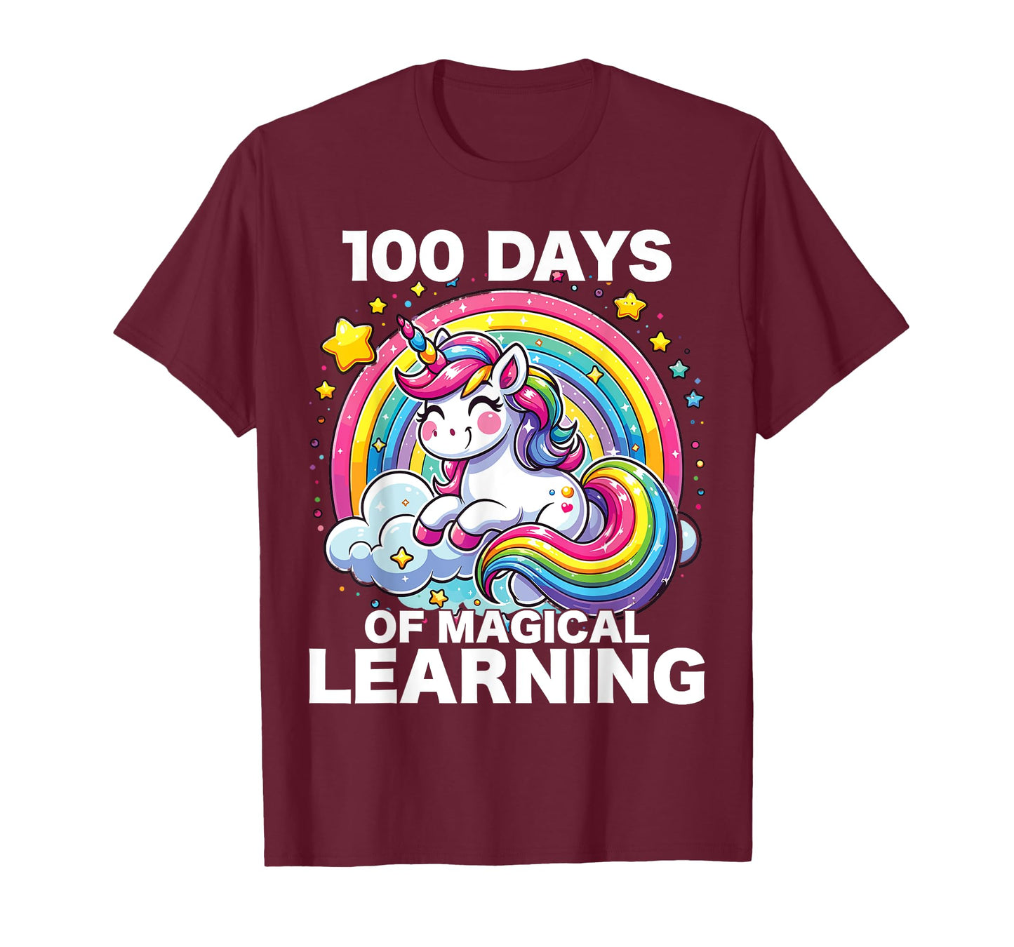 100 Days of School Unicorn Girls Teacher 100th Day of School T-Shirt