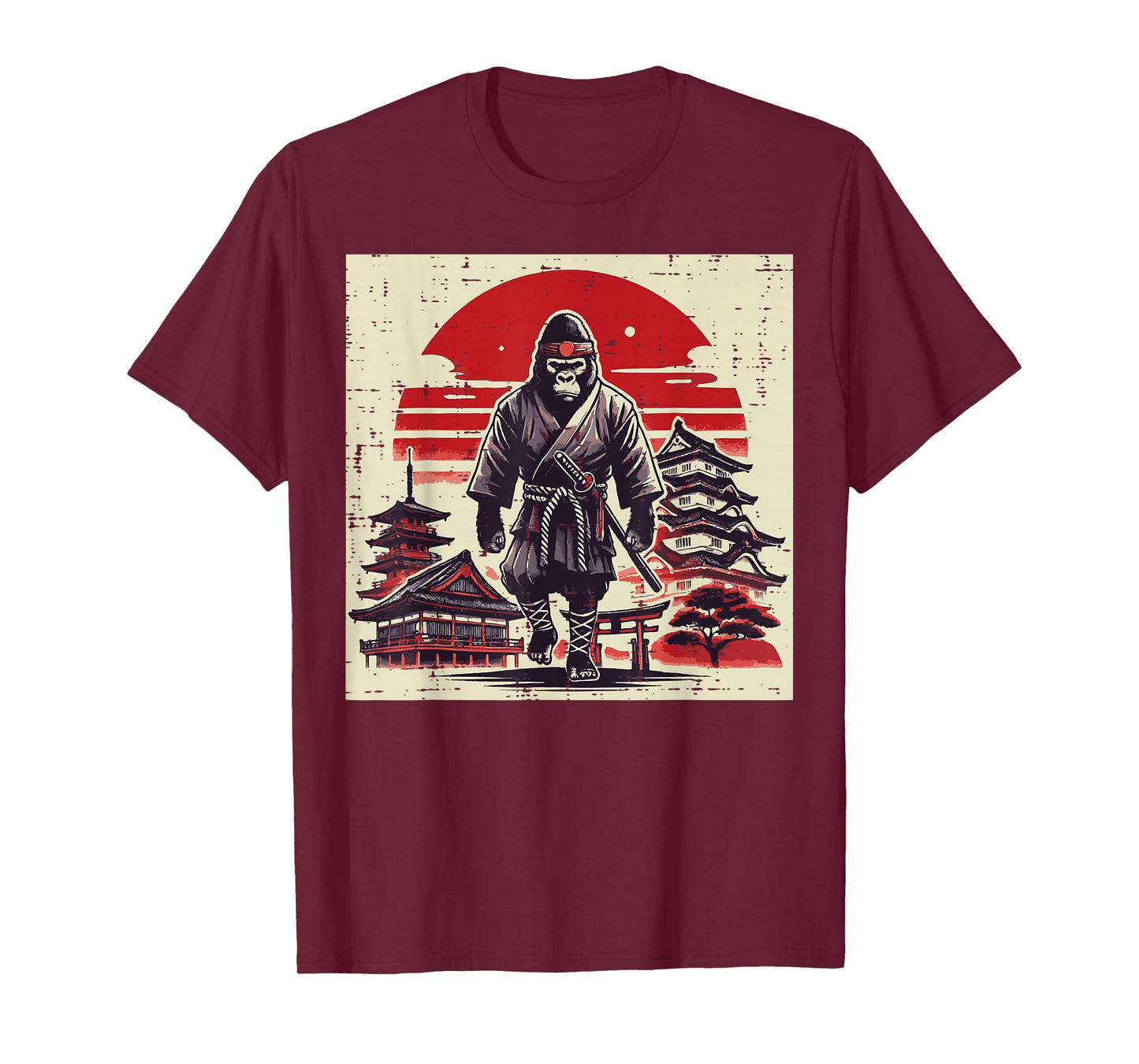 Bigfoot Samurai Kimono Japanese Sasquatch Men Women Kids T-Shirt