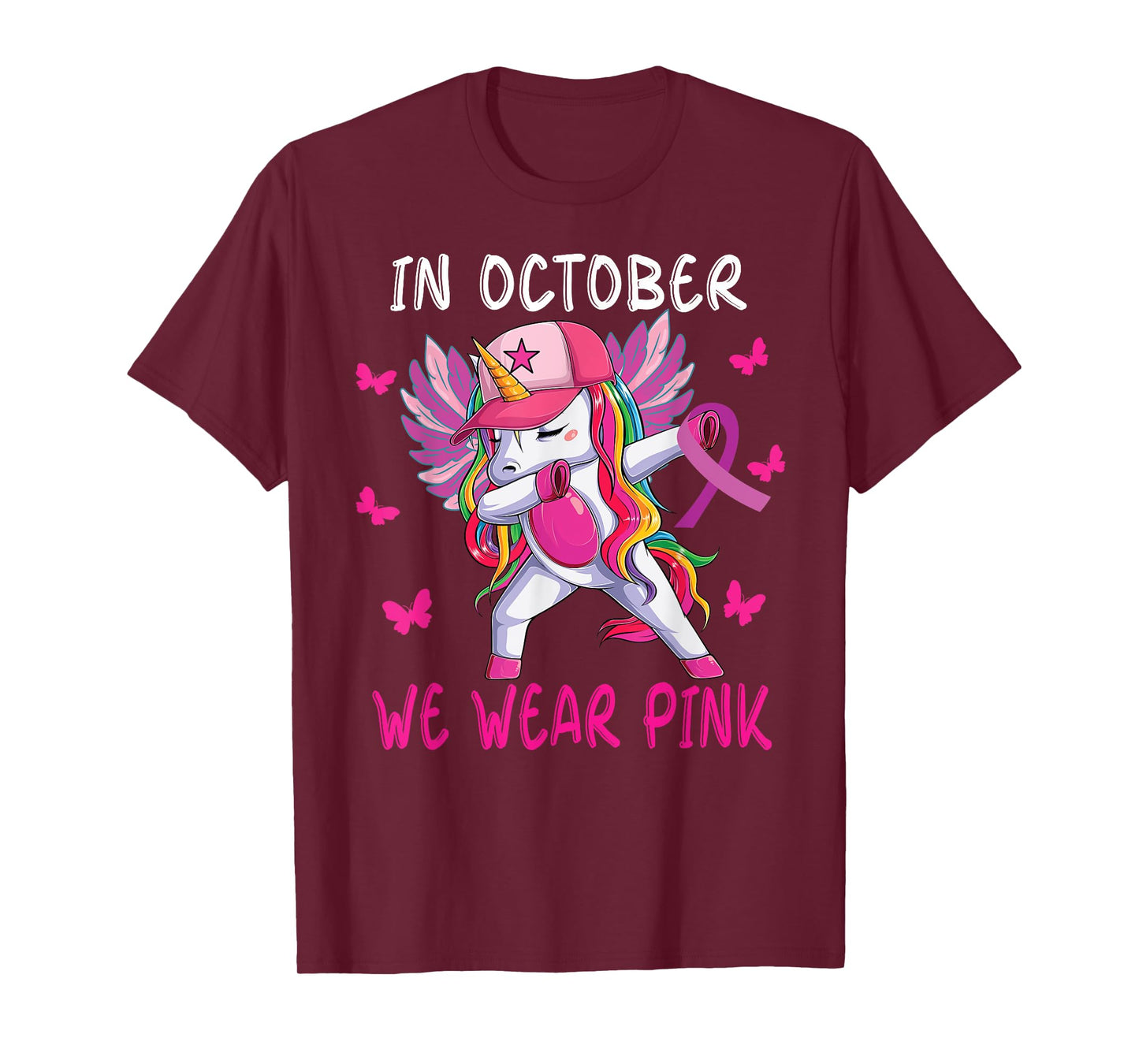 girls breast cancer awareness for toddlers kids Women T-Shirt
