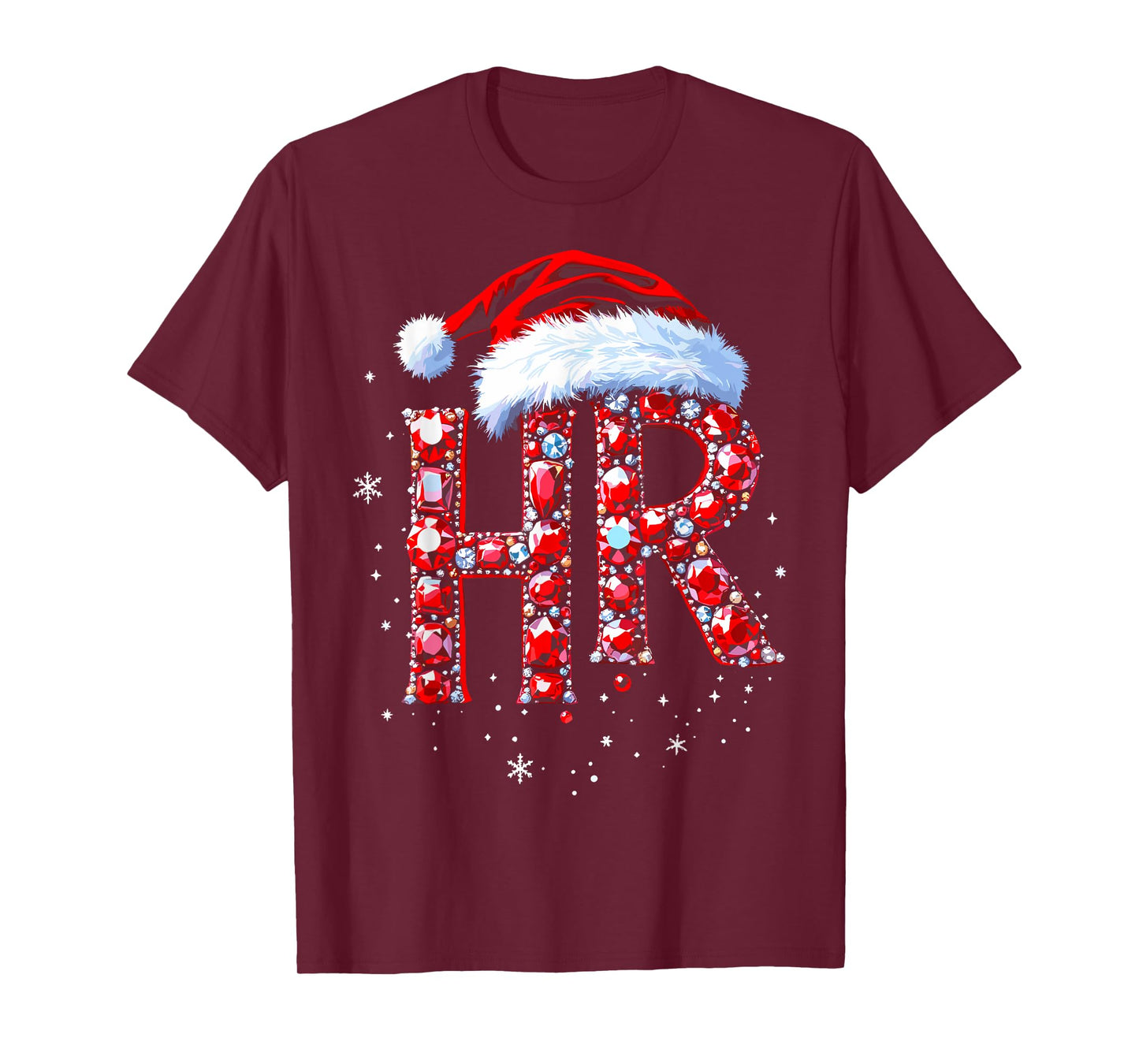 HR Human Resourse Gems Santa Funny Christmas Party Xmas Tee T-Shirt