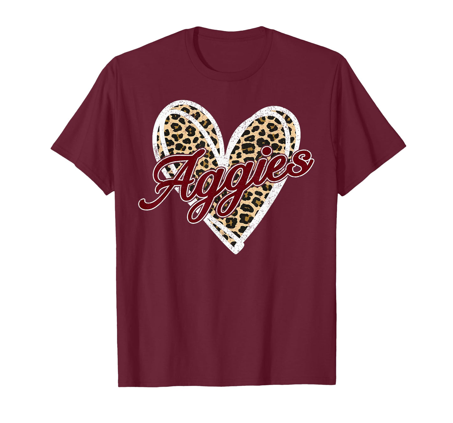 Retro Personalized Aggies-Heart Men Women Kid T-Shirt