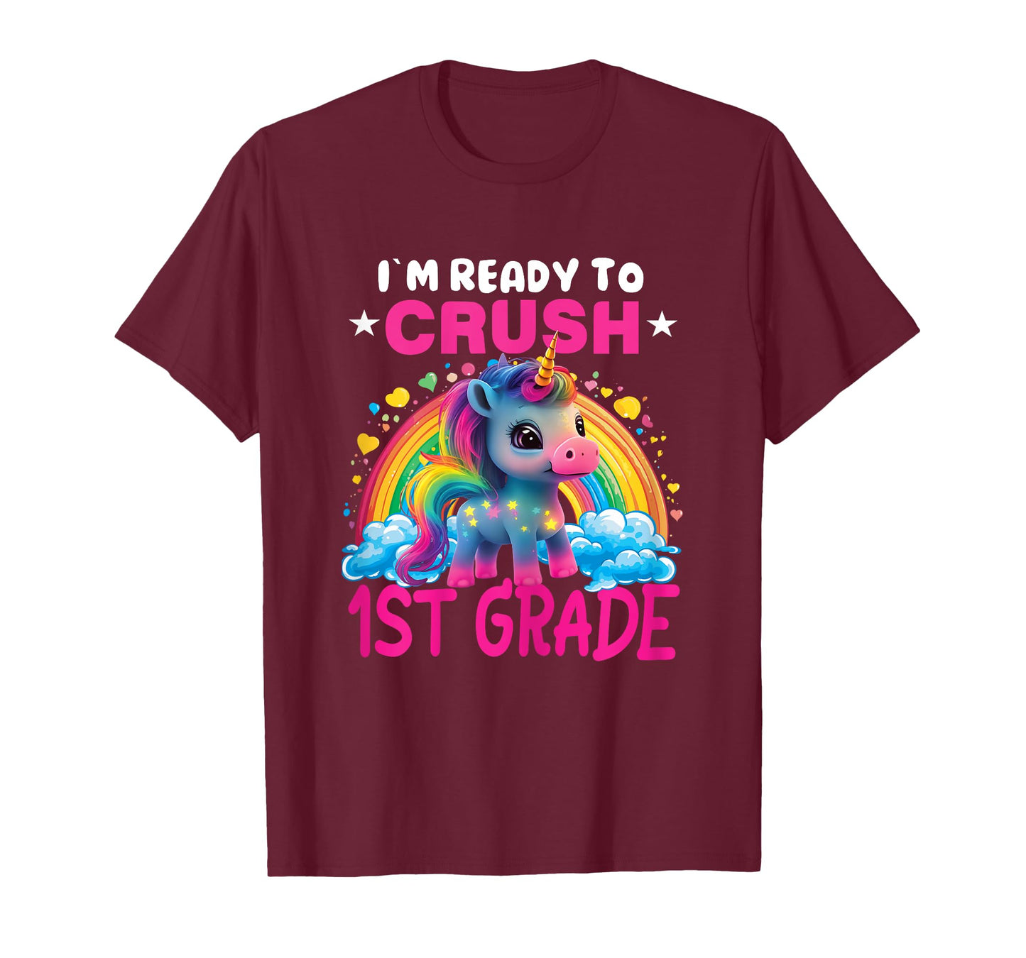 Crush 1st Grade Dabbing Unicorn Back to School Girls Gift T-Shirt