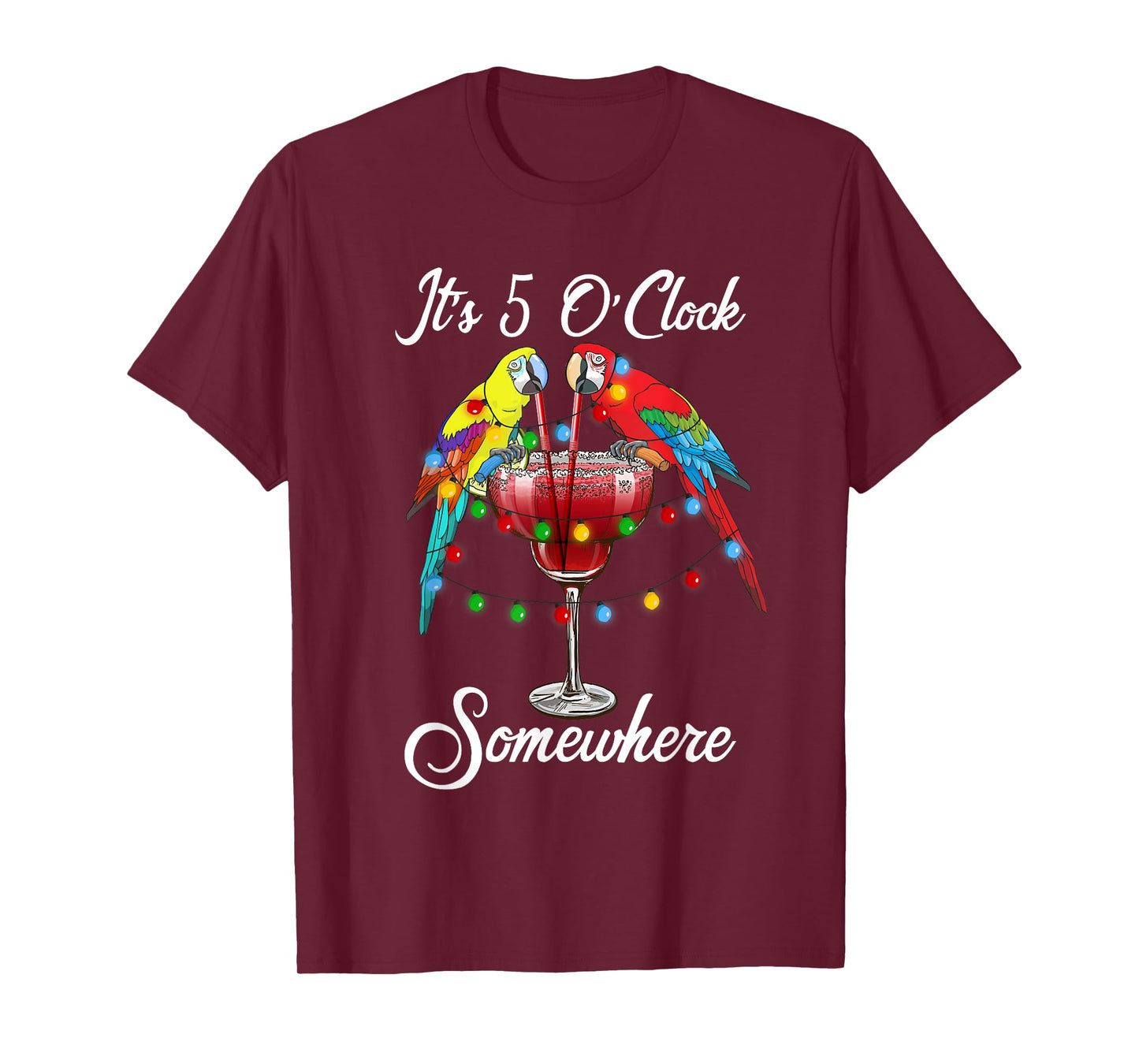 Parrots Drinking Margarita It's 5 O'clock Somewhere T-Shirt