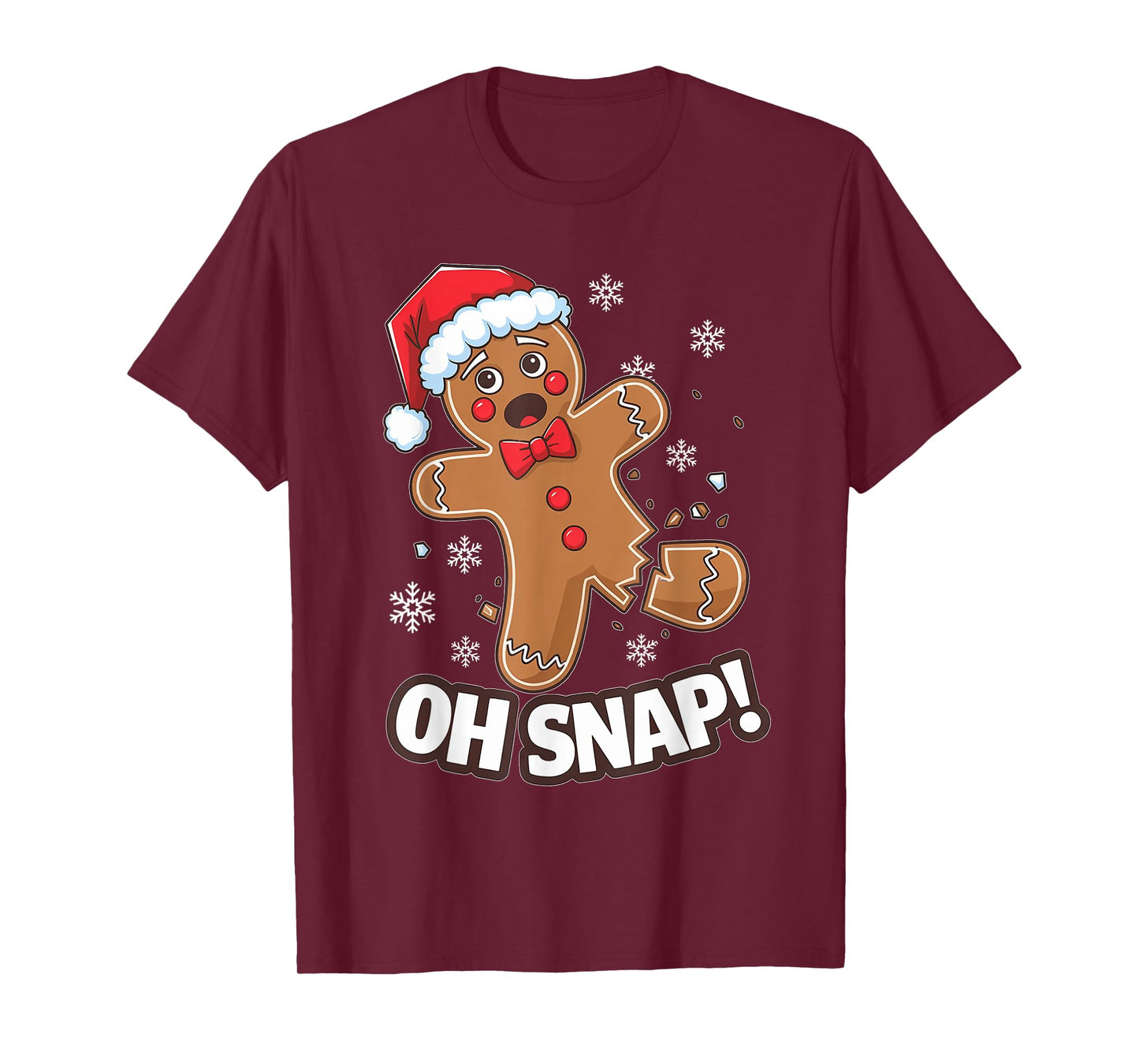 Funny Christmas Gingerbread Man Oh Snap Outfit Pajama T-Shirt