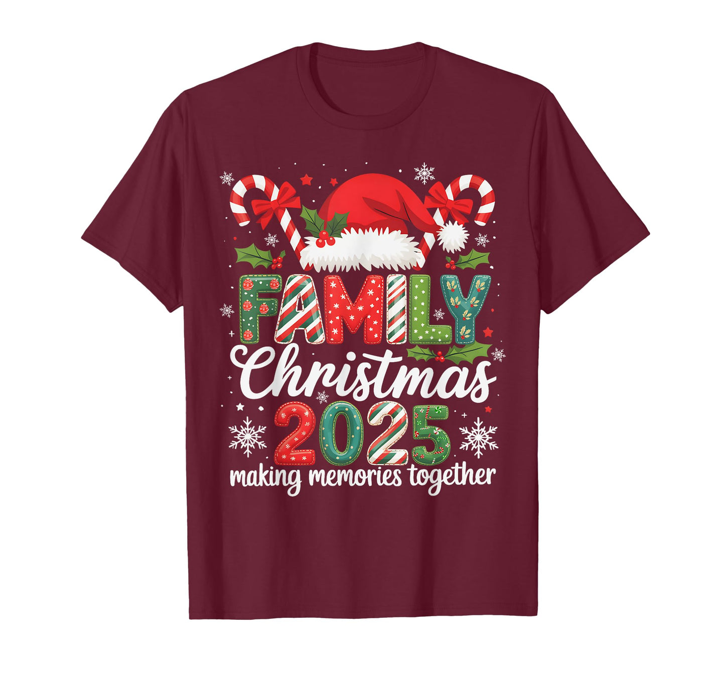 Family Christmas 2025 Matching Group Outfit Xmas Squad Santa T-Shirt