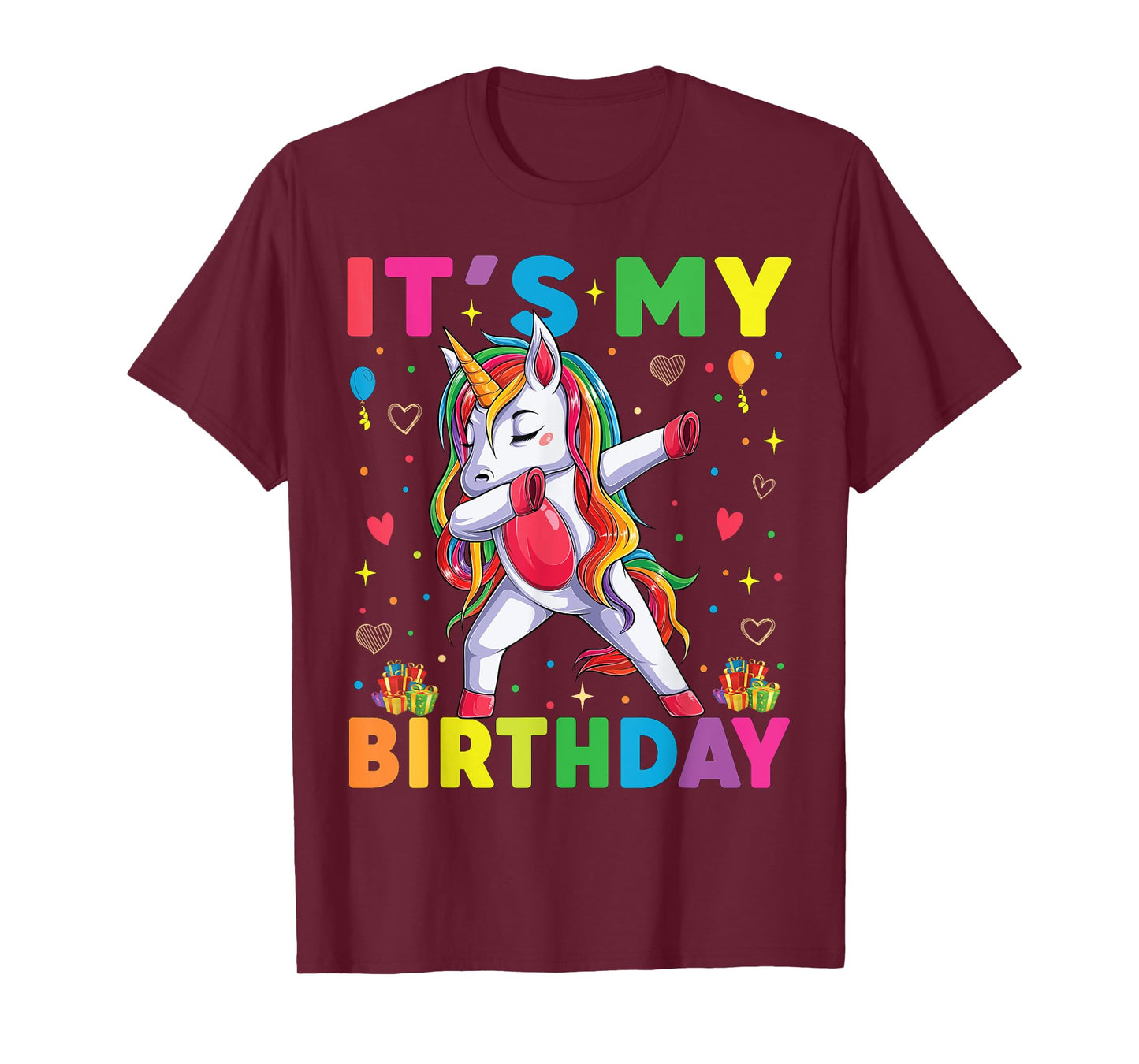 It's My Birthday for Girls Unicorn Dabbing T-Shirt
