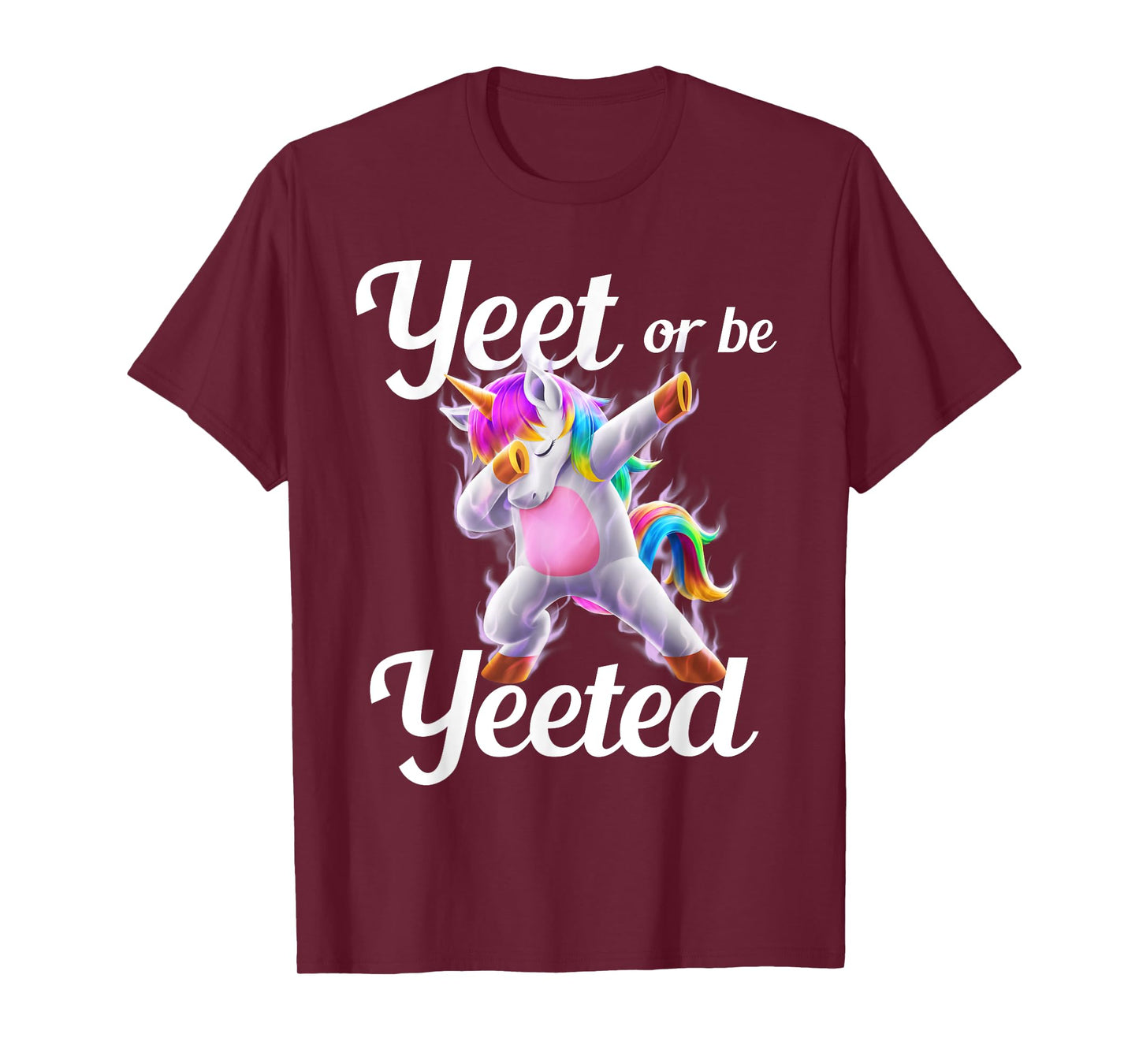 Yeet Or Be Yeeted Dabbing Unicorn Dank Meme Slogan Yeet Kids T-Shirt