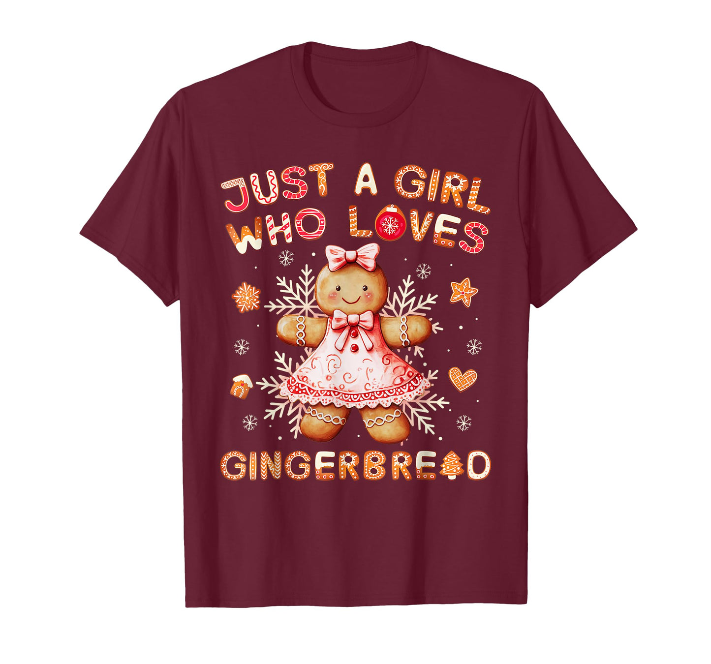 Just A Girl Who Love Gingerbread Christmas Cute T-Shirt