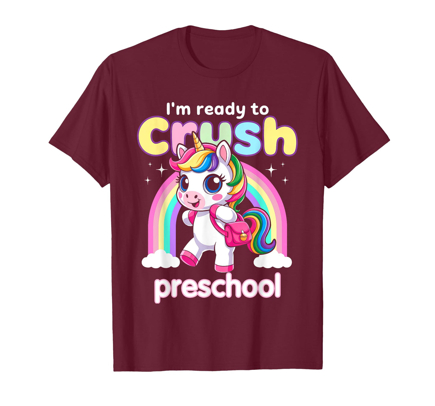 First Day of Preschool Shirt Girls Back To School Unicorn T-Shirt
