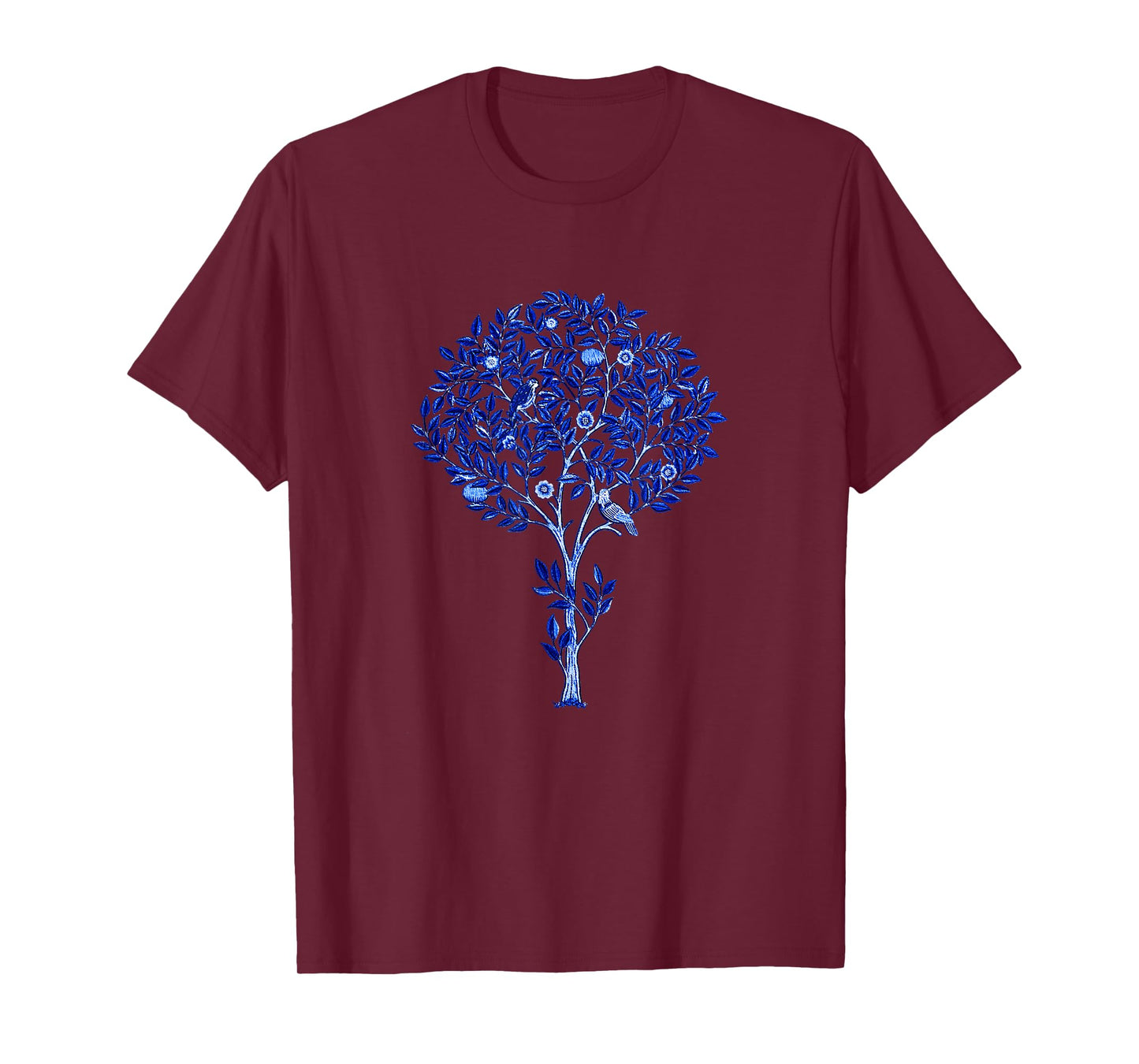 William Morris Tree of Life, Cobalt and Light Blue Tee T-Shirt