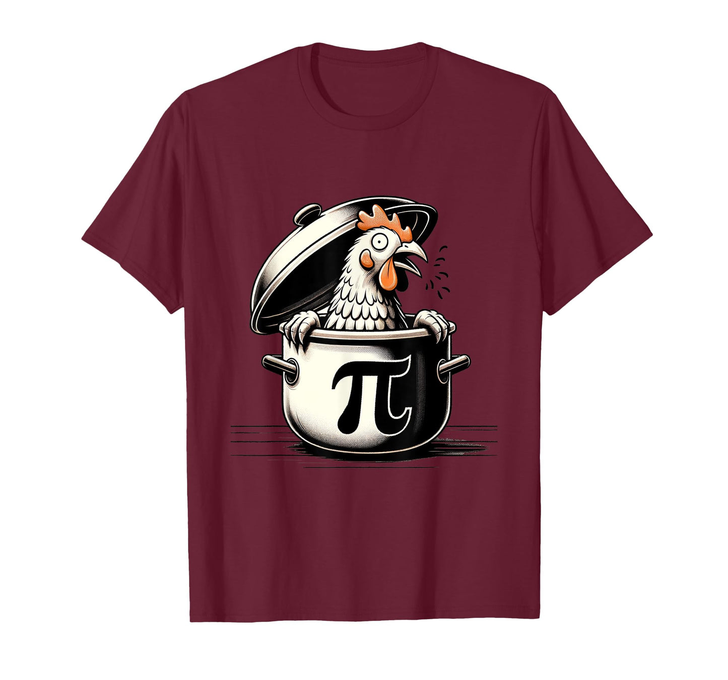 Chicken Pot Pi Funny 2024 Pi Day Math Teacher Men Women Kids T-Shirt